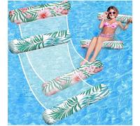 X2 Amaca Galleggiante per Piscina. Amaca da Piscina Gonfiabili per Piscina, Taglia Adulta. Gonfiabili Polifunzionali 4 in 1 per Nuoto, Materassini e Sedie Galleggianti, Ideali per Divertimento.