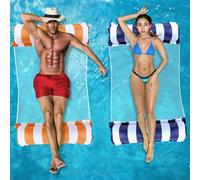 X2 Amaca Galleggiante per Piscina. Amaca da Piscina Gonfiabili per Piscina, Taglia Adulta. Gonfiabili Polifunzionali 4 in 1 per Nuoto, Materassini e Sedie Galleggianti, Ideali per Divertimento.