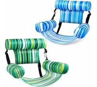 X2 Amaca Galleggiante per Piscina. Amaca da Piscina Gonfiabili. Resistenti Per Adulti, Perfetti Per Feste, Estate, Mare, Lago E Momenti Di Relax In Acqua.