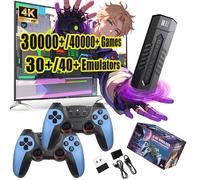 X2 Blue Console di gioco Retrò Game Stick 4K con 2 Maniglia Ricaricabile,40000+ Giochi,40+ Emulatore,Uscita HDMI,Console di gioco portatile,Plug and Play Console Retrò per TV,Regalo per adulti (128G)