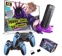 X2 Blue Console di gioco Retrò Game Stick 4K con 2 Maniglia Ricaricabile,70000+ Giochi,50+ Emulatore,Uscita HDMI,Console di gioco portatile,Plug and Play Console Retrò per TV,Regalo per adulti (256G)
