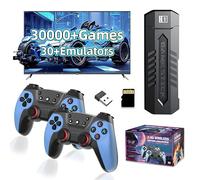 X2 Blue Joystick per giochi retrò,30000+ giochi retrò integrati,30+ emulatori,uscita Full HD 1080 * 720,plug and play,videogioco Stick con due controller wireless 2.4G,console di gioco retrò (64G)