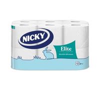 X2 CONFEZIONI NICKY ELITE CARTA IGIENICA 3 VELI TOTALE 24 ROTOLI