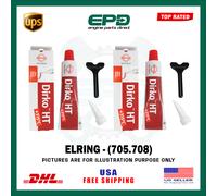 X2 Elring Dirko HT 705.708 Guarnizione Sigillante 70ml Rosso 315 Gradi IN Motore
