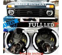 x2 FARI Anteriori FULL LED Angel Eyes PER Lada Niva 6500K DRL bianco GHIACCIO