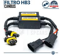 X2 Filtri RESISTENZE CANbus HB3 per Lampade Kit Led SPEGNI SPIA ERRORE Decoder