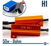X2 Filtri RESISTENZE Corazzate CANBUS 50W-8 OHM per Lampade Led H1 SPEGNI SPIA