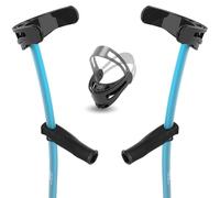 x2 Stampelle Ortopediche Leggere 100% Alluminio Aerospaziale (Blu, L)