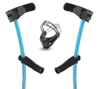 x2 Stampelle Ortopediche Leggere 100% Alluminio Aerospaziale (Blu, M)