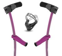 x2 Stampelle Ortopediche Leggere 100% Alluminio Aerospaziale (Viola, S)
