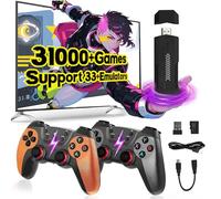 X2 Ultra Console di gioco Retrò Game Stick 4K con impugnatura ricaricabile,31000+ Giochi 33+ Emulatori,Console di gioco portatile,Console per videogiochi Plug & Play per TV Console Retrò (64G)