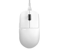 X2H Mouse da gioco cablato, ultra leggero, 51 g, simmetrico, interruttore ottico, 26000 DPI, sincronizzazione movimento, sensore PAW3395 (medio, cablato, bianco)