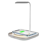 X3 15W 3 in 1 caricatore senza fili, lampada da tavolo (bianco)