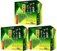 X3 bustine di tè verde giapponese Itoen Uji Matcha Ocha Genmai Cha 150 bustin...