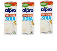 X3 Confezioni ALPRO Senza Zuccheri, Bevanda alla Soia 100% Vegetale Codice D
