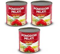 X3 Confezioni POMODORI PELATI INTERI IN SUCCO DI POMODORO 2,5kg a confezione