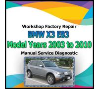 X3 E83 Modello 2003-2010 Strumento di servizio per auto con collegamento diagnostico manuale di riparazione in fabbrica