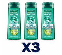 X3 Garnier Fructis Shampoo Aloe Hydra Bomb 250ml Capelli Multipack