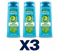 X3 Garnier Fructis Shampoo Antiforfora Citrus Detox 250ml Capelli Multipack