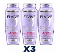 X3 L'Oreal Elvive Hydra Hyaluronic Shampoo Idratante 300 ml