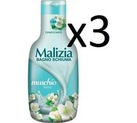 2 Flaconi Malizia Bagnoschiuma Muschio Bianco 1Lt Bagno Schiuma Bath Foam
