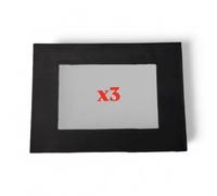 x3 Placca Millennium 3 Moduli Nero - Serie ARC | compatibile con Marlanvil 7843.T.N