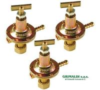 X3 REGOLATORE GAS GPL ALTA PRESSIONE A TARATURA VARIABILE 0-4 BAR 8 KG/H BOMBOLA