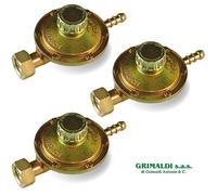 X3 REGOLATORE GAS GPL TARATURA REGOLABILE 20-60 MBAR 1 KG/H GPL PROPANO BOMBOLA