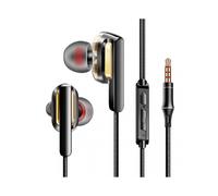 X3 Wired Earbud High Fidelity HD-compatible Calling Universal 3.5mm Subwoofer Gaming Music Earphone with Microphone for Fitness
