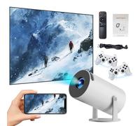 X30MAX - Mini proiettore retrò per videogiochi, 64 G, 20000 giochi integrati, 2 controller wireless, 1080 x 720P, 5G WiFi Bluetooth, proiettore portatile 4K e proiezione flessibile a 180°, Android 11,
