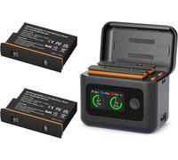 X4 Air Batteries 2 Pack 2050Mah with 27W LCD 5-In-1 Fast Charge Hub for Insta360