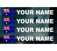 X4 Australia Bandiera Gara Rally Targhetta Iniziale Nome Cognome Auto Finestrino