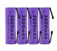 X4 Batterie 14500 Litio Ricaricabile 3.7V 3000mAh Lamelle Saldature Tipo AA