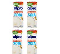 X4 Confezioni ALPRO Senza Zuccheri, Bevanda alla Soia 100% Vegetale Codice D