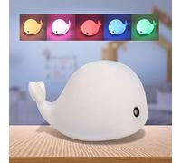 X4-LIFE Luce notturna a LED con batteria | 7 diversi colori con timer | in atteria e cavo micro USB | facile da maneggiare per bambini