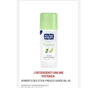 X4 NEUTRO ROBERTS DEODORANTE STICK 40ML FRAGRANZA FRESCO TE VERDE E LIME