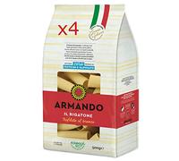 X4 PASTA ARMANDO IL RIGATONE DI SEMOLA DI GRANO DURO ITALIANO - TRAFILATA AL BRONZO - ZERO RESIDUI DI PESTICIDI E GLIFOSATO (4 X 500gr)