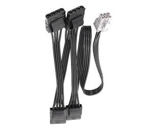 (X4 straight head) 6Pin to 4Pin Molex 4Pin D Type X3 X4 GPU PCIe Power Cable For LEADEX G650 Power Supplyy Multicolor