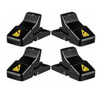 X4 Trappola Per Topi. Trappole Riutilizzabili Per Topi E Ratti Ad Alta Resistenza - Potenti Ed Efficaci, Lavabili Per Interni Ed Esterni - Robuste E Facili Da Usare Con Design Sicuro