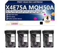 X4E75A MOH50A Cartuccia di Inchiostro Sostitutiva Testina di Stampa con Chip per HP SmartTanK 508 510 511 516 518 519 531 536 538 539 618 525 528 Stampante, 10000 Pagine,Black-4 pack