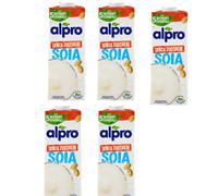 X5 Confezioni ALPRO Senza Zuccheri, Bevanda alla Soia 100% Vegetale Codice D