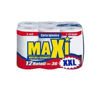 X5 CONFEZIONI MAXI CARTA IGIENICA XXL 2 VELI TOTALE 60 ROTOLI