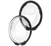 X5 - Protezione per obiettivo per fotocamera Insta360 X5, rotante, in vetro temperato e policarbonato, copertura protettiva per obiettivo per Insta 360 X5 (PC nero)