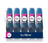 x5 Veet Crema Depilatoria Pelli Sensibili in Spray, Per Corpo Gambe,Ascelle e Zona BIkini, 150 ml, 5 Confezioni, Maxi formato