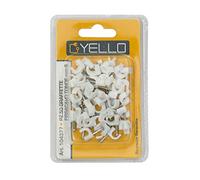 x50pz Graffette fissacavo graffe 6mm c/chiodo blocca cavo cavi elettrici 104377