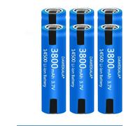 X6 BATTERIE 14500 MINISTILO AAA 3800MAH 3,7V SALDABILE TERMINALI 3,7V PACCO BATT