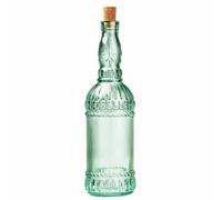 x6 Bottiglie Assisi Country Home 75cl Trasparente Lavorata e Tappo in Sughero