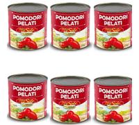 X6 Confezioni POMODORI PELATI INTERI IN SUCCO DI POMODORO 2,5kg a confezione