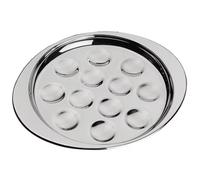 x6 Piatti Lumache Escargot 12 Posti Acciaio Inox 18/10 22x19cm