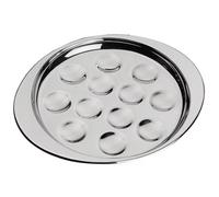 x6 Piatti Lumache Escargot 12 Posti Acciaio Inox 18/10 22x19cm
